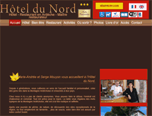 Tablet Screenshot of hoteldunord-ardeche.com